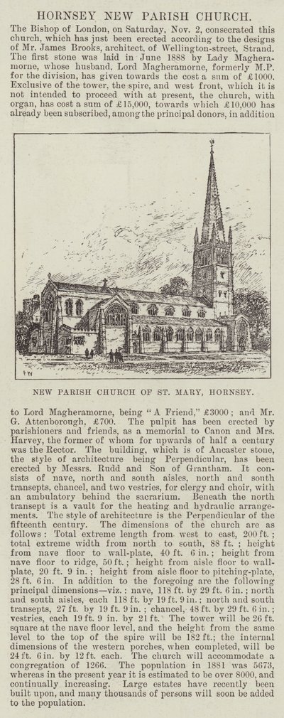 Uusi seurakuntakirkko St Mary, Hornsey tekijältä Frank Watkins