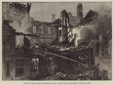 Scottish Corporation Hallin rauniot, Crane-Court, Fleet-Street, tulipalon jälkeen tekijältä Frank Watkins