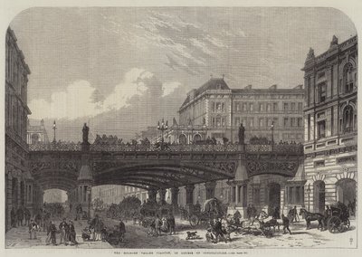 Holborn Valleyn silta, rakennusvaiheessa tekijältä Frank Watkins
