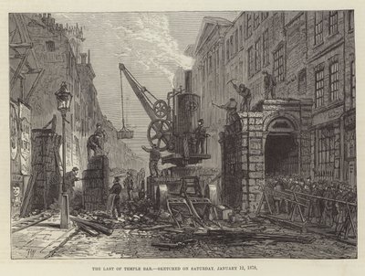 The Last of Temple Bar, luonnosteltu lauantaina 12. tammikuuta 1878 tekijältä Frank Watkins