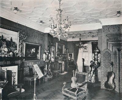 Musiikkihuone, kapteeni Harveys House, Hampstead, 1903 tekijältä Frank William Brookman