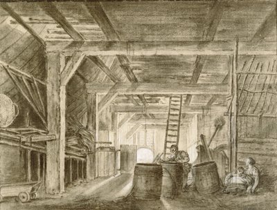 Navetan sisätilat ja Coopers-perhe tekijältä François Boucher