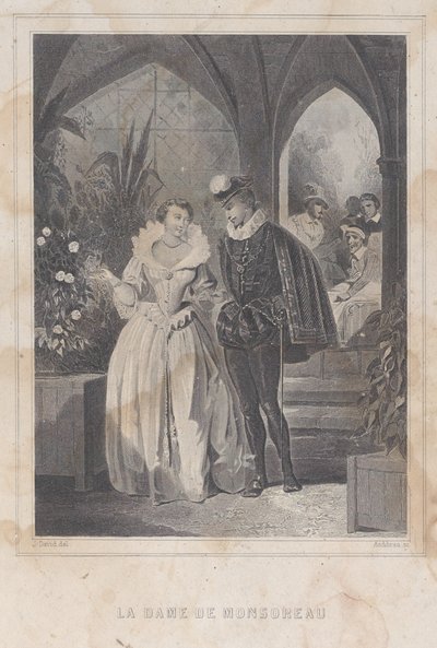 Monsoreaun rouva La Dame de Monsoreau, 1830-65. tekijältä François Adolphe Bruneau Audibran