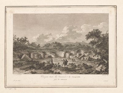 Näkymä Campo Bellon louhokselle, Selinuntessa Vuë-palkinto dans les Carrieres de Campo bello près de Selinunte (nimi esineessä) tekijältä François Allix