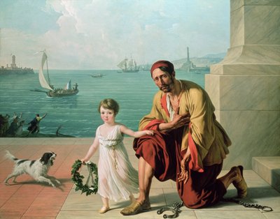Allegoria, joka edustaa ranskalaisten ja italialaisten vankien vapauttamista, 1806 tekijältä François André Vincent