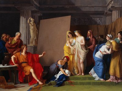 Zeuxis escollint els seus models per a la imatge d