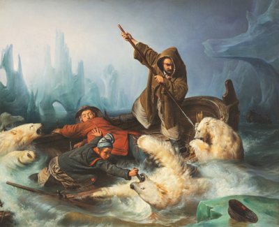Taistelu jääkarhuja vastaan, 1839. tekijältä François August Biard