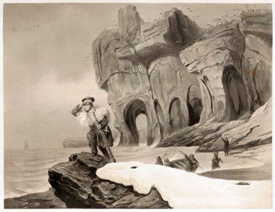Karhusaari Skandinaviasta, Lapista, Spitsbergeistä ja Färsaarista, pubi. 1852. tekijältä François Auguste Biard