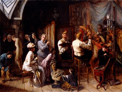 Taiteilijan studio, tekijältä François Auguste Biard