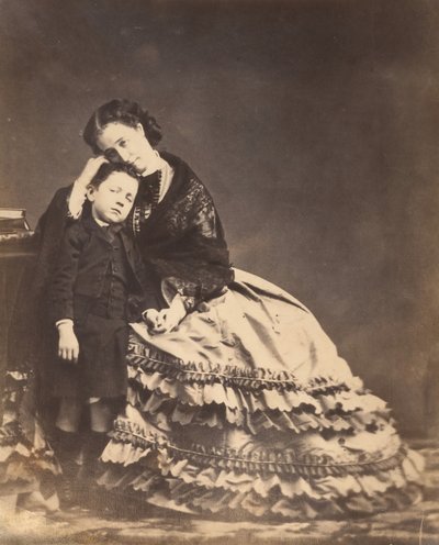 [Empress Eugénie and the Prince Imperial], 1862.    1163405   fi       finnish Successfully Translated  Original: The Actor Yamashita Kinsaku I as a peddler of tooth-blackening dye Translat: The Actor Yamashita Kinsaku I as a peddler of tooth-blackening dy tekijältä François Benjamin Maria Delessert.