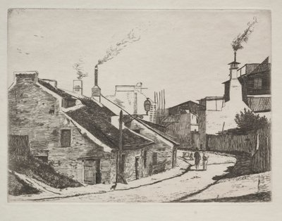 Country Street Alouettessa, 1861. tekijältä François Bonvin