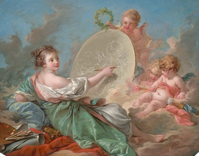 Maalauksen allegoria tekijältä François Boucher