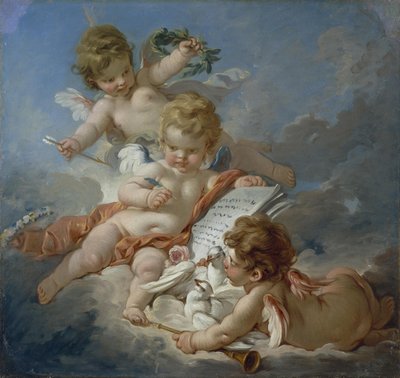 Boucher - Cupids. Runouden allegoria, 1760-luku. tekijältä François Boucher
