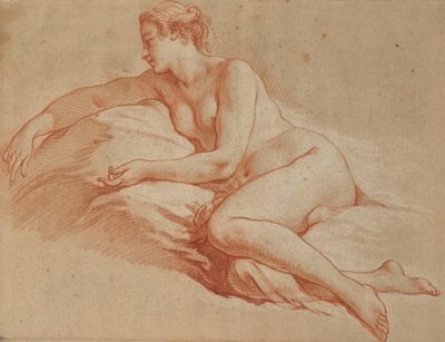 Boucher - Makuuasennossa oleva alaston nainen vasemmalle päin tekijältä François Boucher
