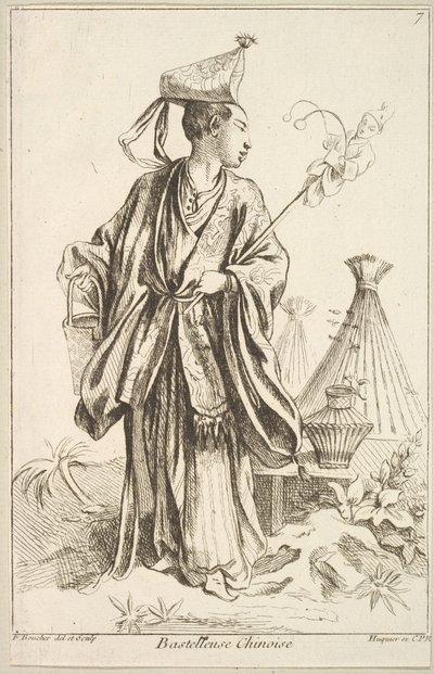 Kiinalainen esiintyjä, 1738-45. tekijältä François Boucher