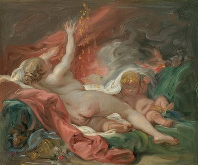 Danaë (tutkimus). Noin 1760 tekijältä François Boucher