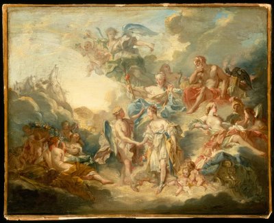 F.Boucher, Hochzeit von Amor und Psyche / Gemälde, 18. Jh. tekijältä François Boucher