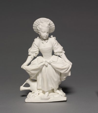 Tanssijan figuuri, valmistaja Vincennes Factory, mallintanut Pierre Blondeau, 1748-1752 tekijältä François Boucher