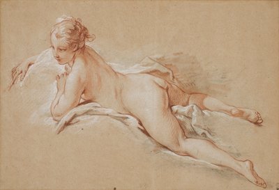 Ranska: Nainen makaa vatsallaan tekijältä François Boucher