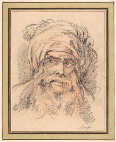 Turbanin miehen pää tekijältä François Boucher