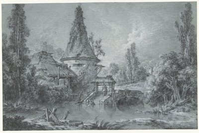 Maisema tornilla lähellä Beauvaisia tekijältä François Boucher