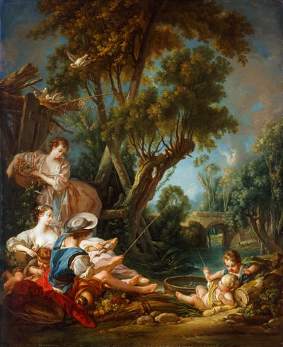 "Le Pecheur" Kalastaja, 1700-luku tekijältä François Boucher