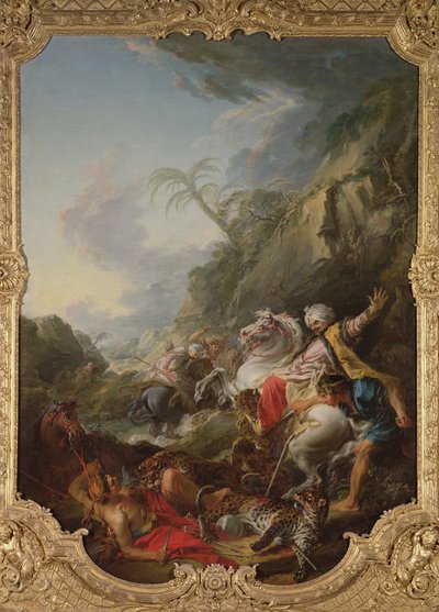 Leopardin metsästys, 1736 tekijältä François Boucher