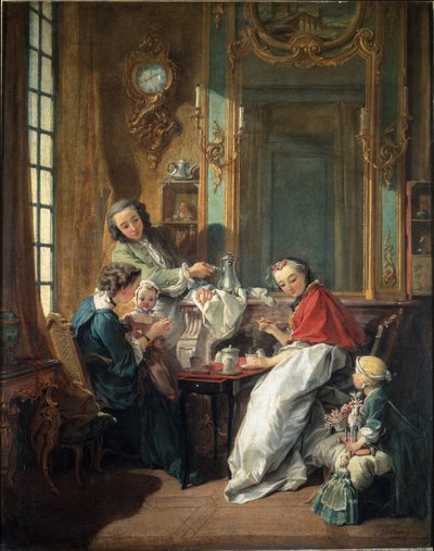 Lounaskohtaus porvarillisessa sisustuksessa tekijältä François Boucher