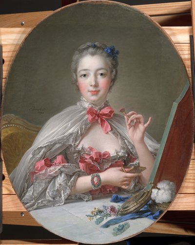 Madame de Pompadour WC:ssä, n. 1760 tekijältä François Boucher