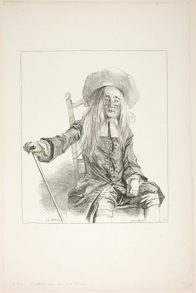 Mies istuu tuolilla tekijältä François Boucher