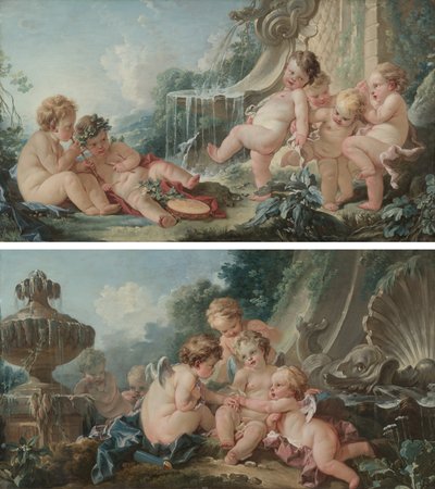 Musiikki ja tanssi ja Cupids in Conspiracy tekijältä François Boucher