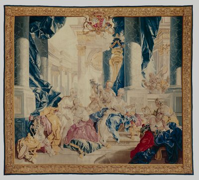 Psyche esittelee aarteitaan sisarilleen, 1744-46 (villaa ja silkkiä) tekijältä François Boucher