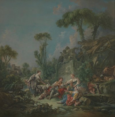 Paimenen idylli, 1768. tekijältä François Boucher