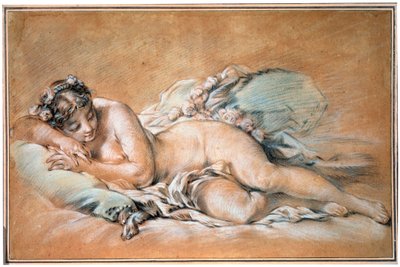 Nukkuva nuori nainen, 1758. tekijältä François Boucher