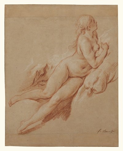 Tutkimus makuuasennossa olevasta alastonkuvasta tekijältä François Boucher