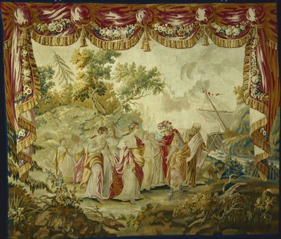 Telemachuksen saapuminen Calypson saarelle Telemachuksen tarinasta vuoden 1776 jälkeen tekijältä François Boucher