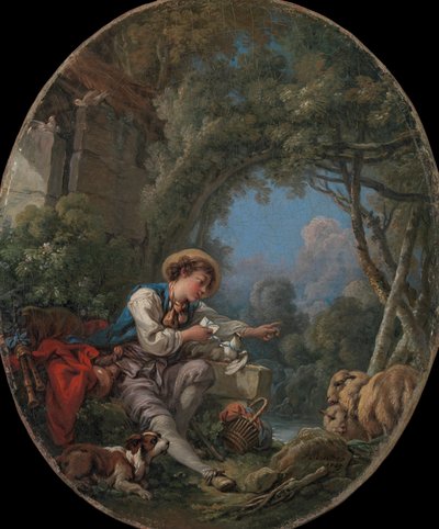 Sanansaattajan lähetys, 1765. tekijältä François Boucher