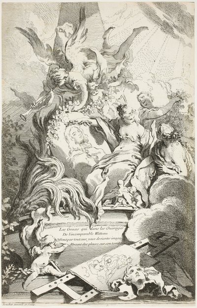Armot Watteaun haudassa tekijältä François Boucher