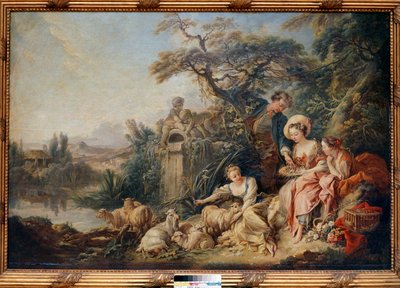 Francois Boucherin (1703-1770) Paimenen pesä tai lahjat tekijältä François Boucher