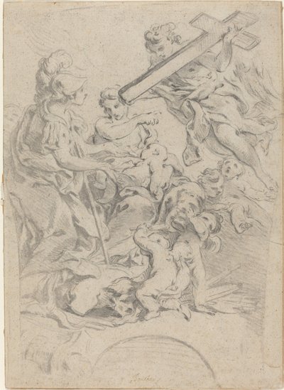 Usko ja Rakkaus tekijältä François Boucher after Giovanni Battista Gaulli