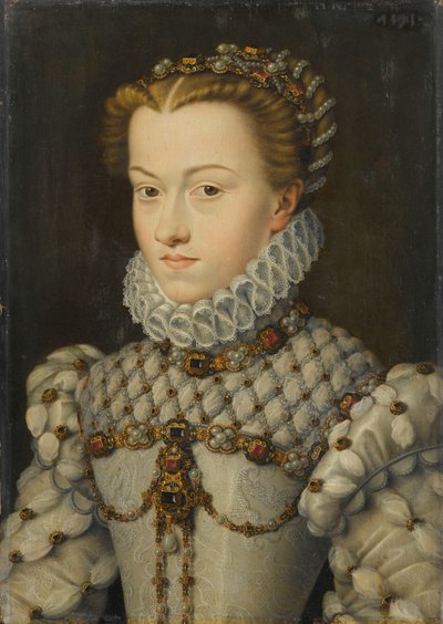 Elisabeth Itävalta 15541592, Ranskan kuningatar, noin 1571-1572 tekijältä François Clouet