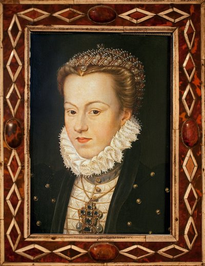 Itävallan Elisabethin (1554-1592, Ranskan kuningatar) muotokuva - Francois Clouet
