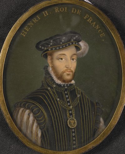 Ranskan kuninkaan Henrik II:n muotokuva Kopio tekijältä François Clouet