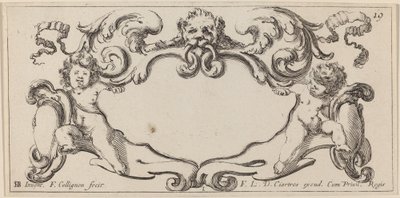 Cartouche tekijältä François Collignon after Stefano Della Bella