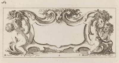 Cartouche tekijältä François Collignon after Stefano Della Bella