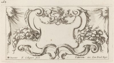 Cartouche tekijältä François Collignon after Stefano Della Bella