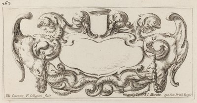 Cartouche tekijältä François Collignon after Stefano Della Bella