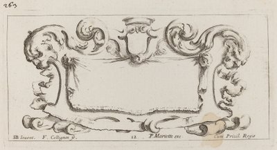 Cartouche tekijältä François Collignon after Stefano Della Bella