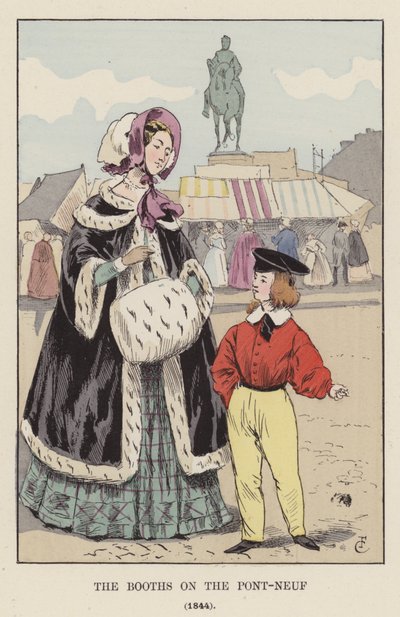 The Booths on Pont-Neuf, 1844 tekijältä François Courboin