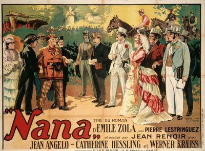 Jean Renoirin elokuvajuliste Nana, 1926. tekijältä François Florit